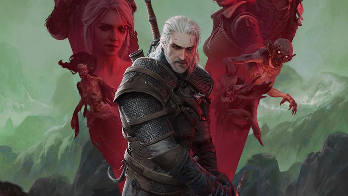 Geralt of Rivia and monsters from The Witcher 4K