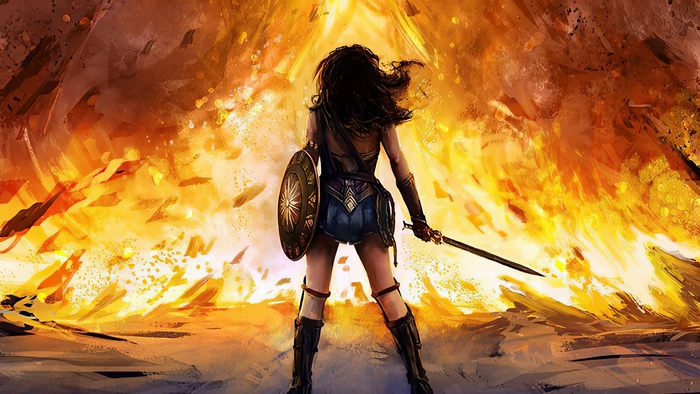 Wonder Woman artwork 4K