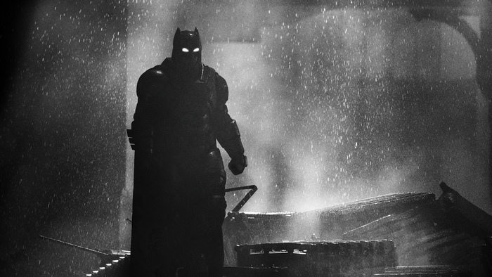 Batman from DC Comics in the rain