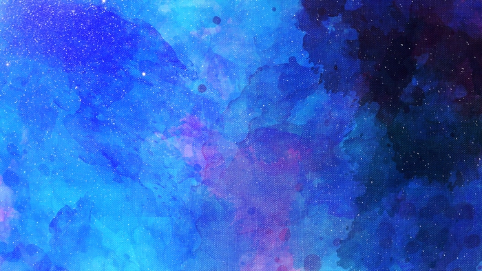 Abstract blue and purple watercolor with stars 4K