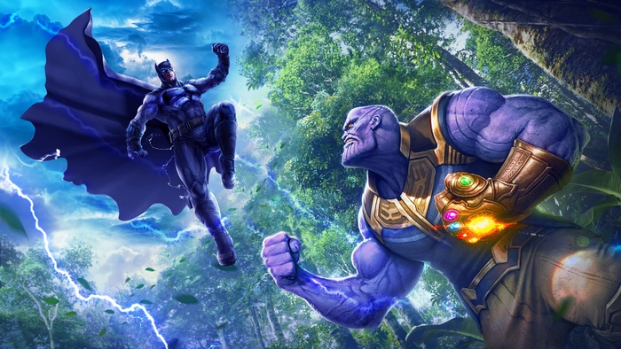 Batman vs. Thanos artwork