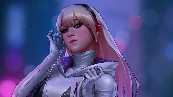 Gwen Stacy from Marvel artwork 4K