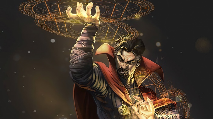 Doctor Strange casting a spell