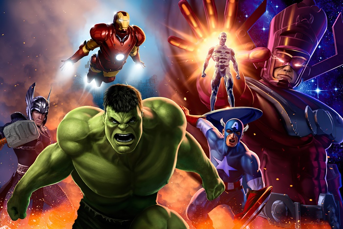 Avengers vs. Galactus Artwork 4K