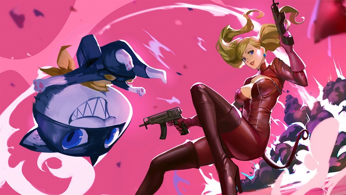 Ann Takamaki and Morgana from Persona 5