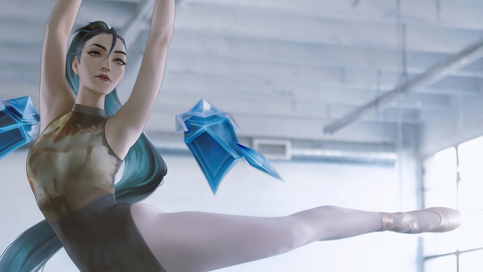 Kaisa from League of Legends dancing