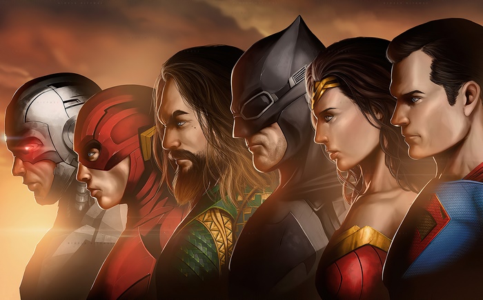 Justice League superheroes artwork 4K