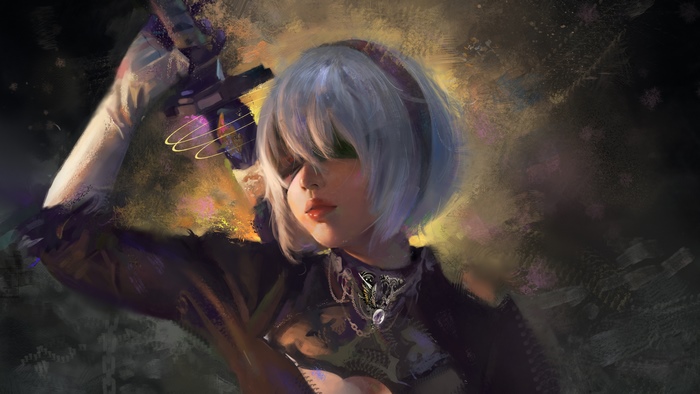 2B from Nier Automata artwork 4K