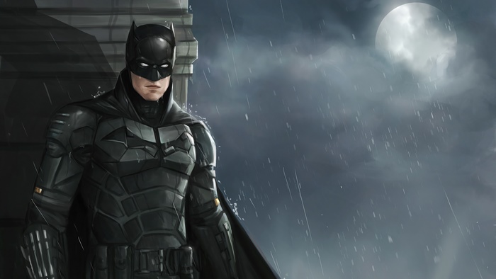 Artwork of Batman in the rain