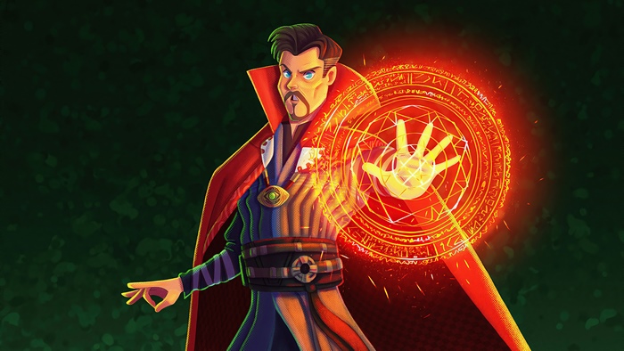 Doctor Strange casting a spell
