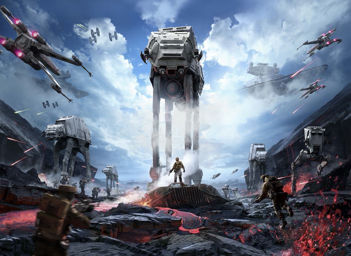 Star Wars Battlefront AT-AT Walker Battle 4K