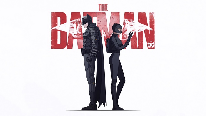 The Batman and Catwoman artwork