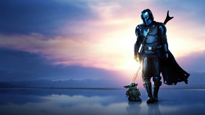 The Mandalorian and Grogu from Star Wars