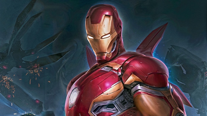 Iron Man in battle with alien creatures