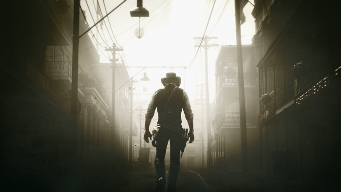 Man from Red Dead Redemption 2 walking down a street