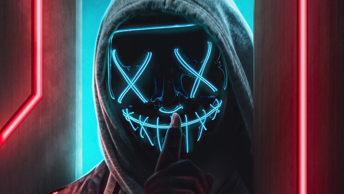 mask, neon, artist, artwork, digital art, hd, 4k, HD Wallpaper | Rare ...