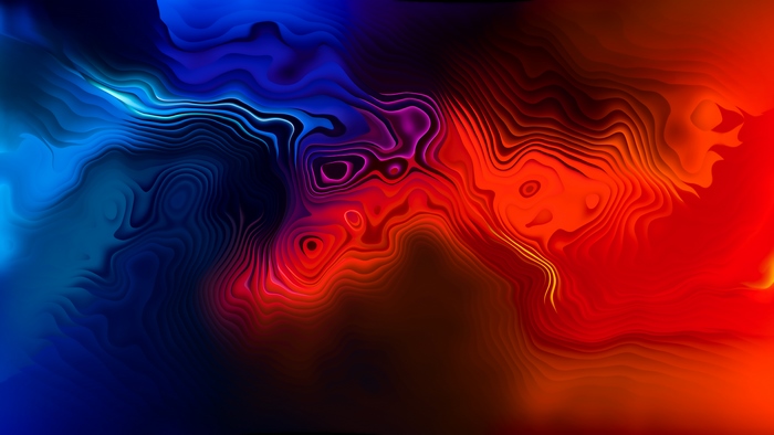 Abstract digital art with blue and red colors