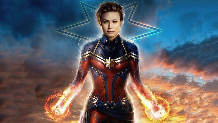 Captain Marvel artwork 4K