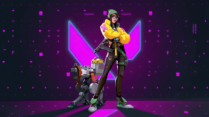 Killjoy from Valorant with a turret