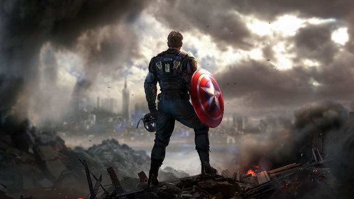 Captain America from Marvels Avengers 4K