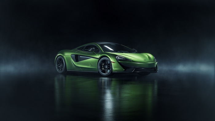 Green McLaren 620R Sports Car 4K