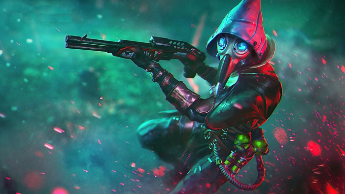 Plague Doctor character from Garena Free Fire 4K