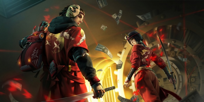 Characters from Garena Free Fire with money