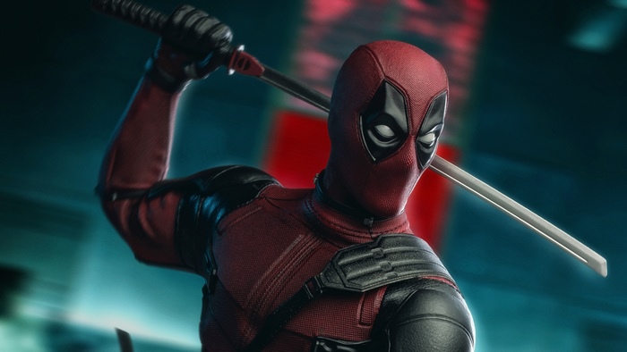 Deadpool with Katana 4K