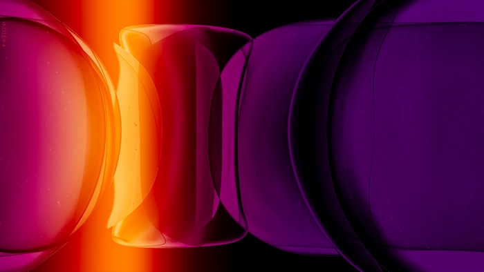 Abstract digital art with orange and purple hues