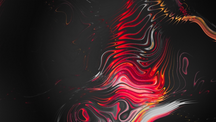 Abstract digital art with red and white lines