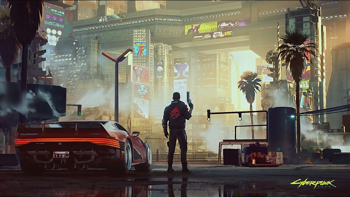 Cyberpunk 2077 Futuristic City Nightscape 4K