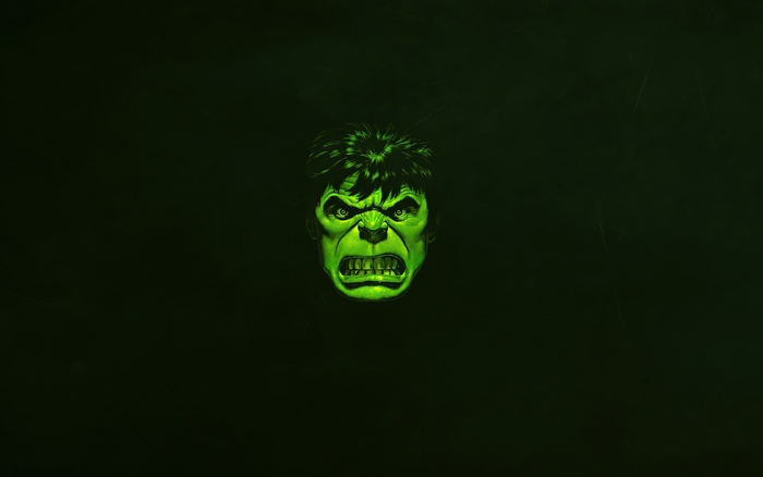 The Hulk's angry face in 4K