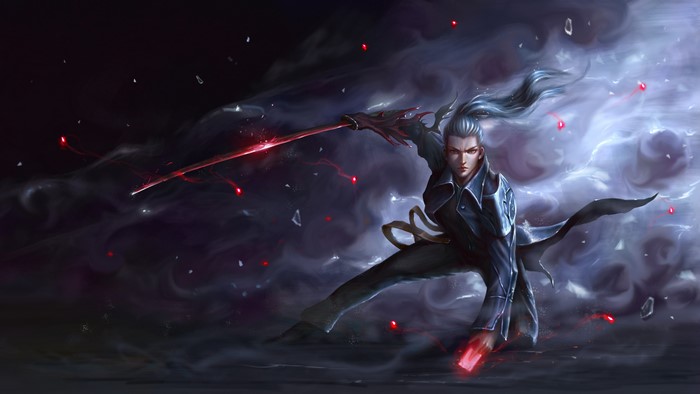 Man with sword and red gems 4K