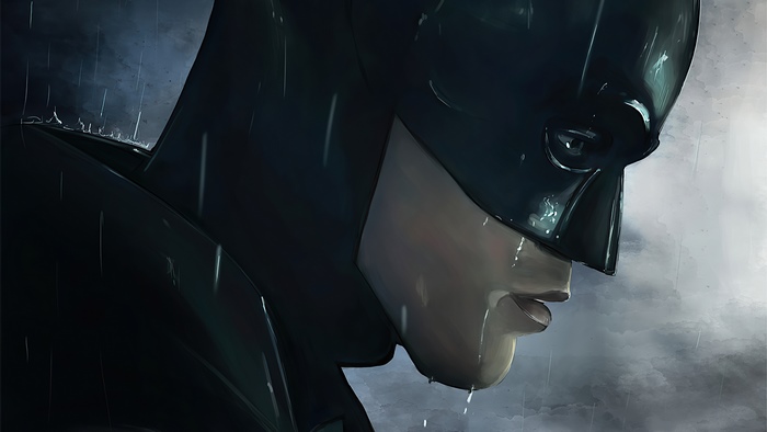 Batman in the Rain Artwork