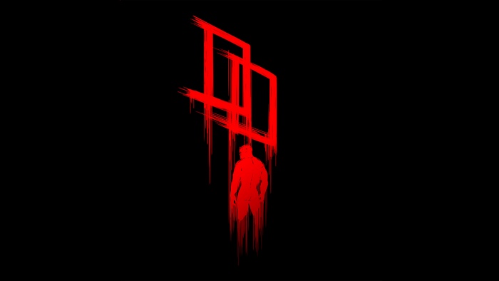 Daredevil logo with silhouette