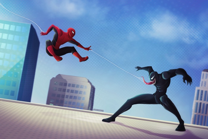 Spider-Man vs. Venom artwork