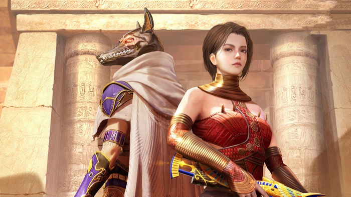 PUBG characters in Egyptian-themed attire