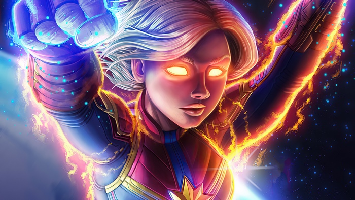 Captain Marvel artwork 4K