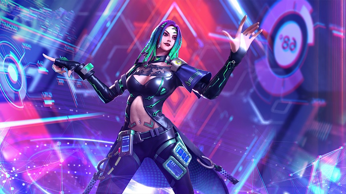 Free Fire Character with Futuristic Outfit