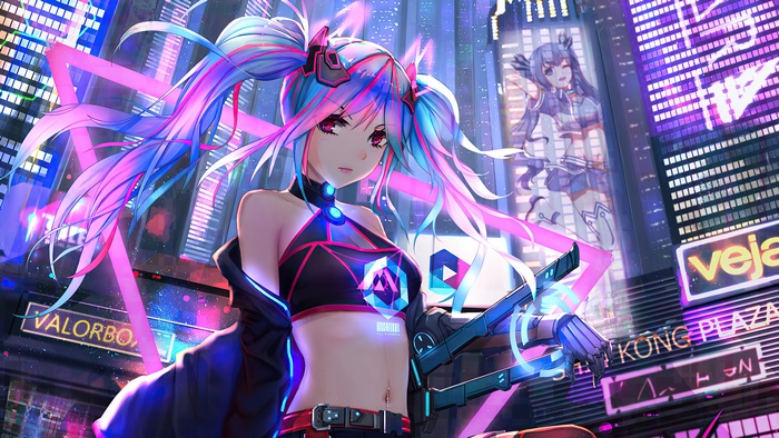 Cyberpunk Neon Anime Art 4K
