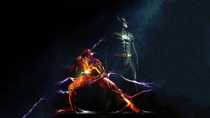 The Flash and Batman from DC Comics