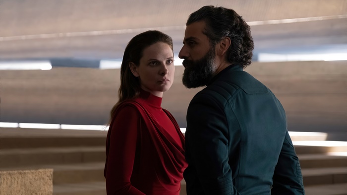 Rebecca Ferguson and Oscar Isaac from Dune
