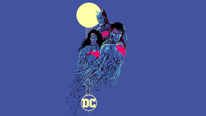 Justice League Artwork with DC Logo
