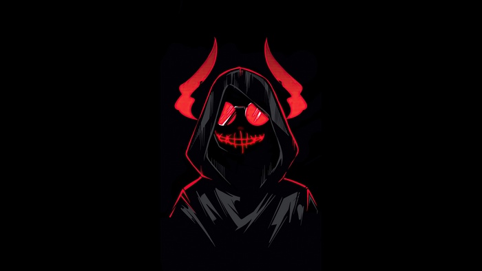 Dark Digital Art of a Devil with Red
