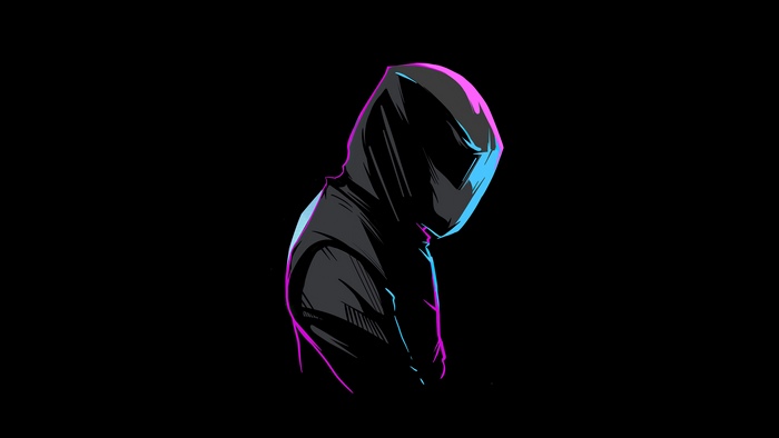 Minimalist Biker Digital Artwork in