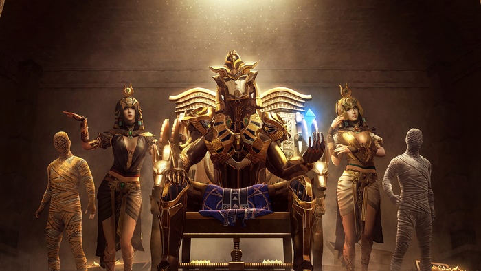 PUBG Characters in Ancient Egyptian Style