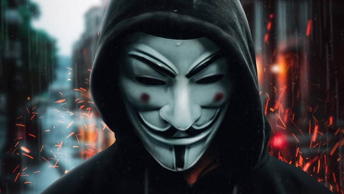 Anonymous Mask Digital Artwork 4K