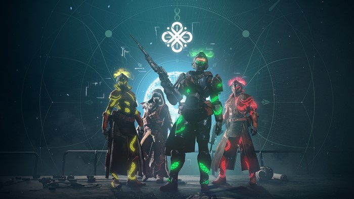 Guardians from Destiny 2 in glowing armor