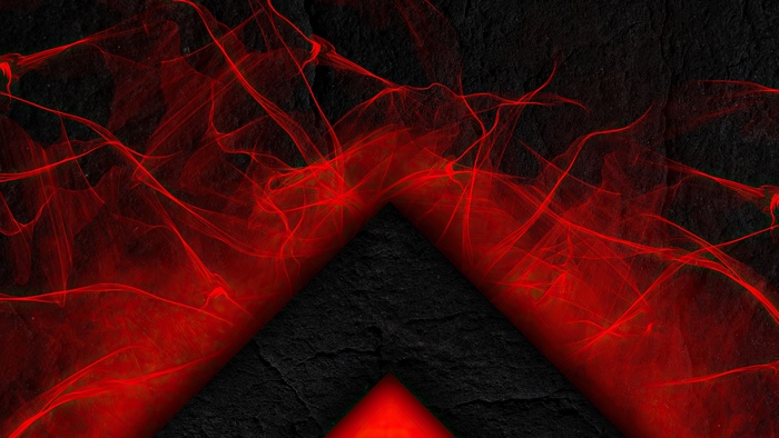 Abstract red smoke and black triangle 4K