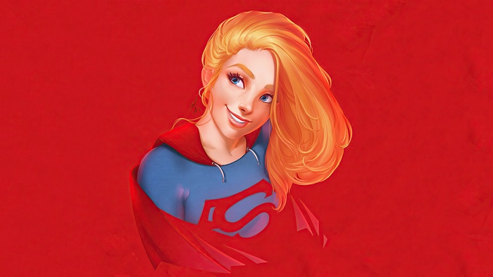 Supergirl artwork 4K